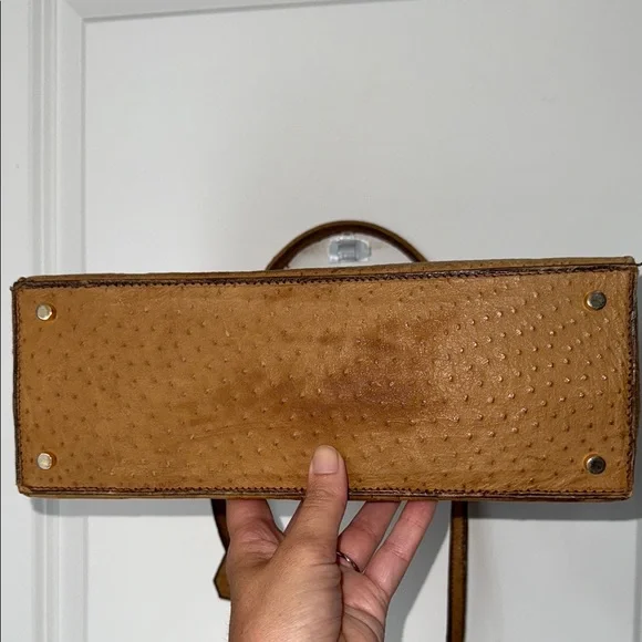Vintage Pedro Mayorga Ostrich Satchel (like Hermes Kelly Bag or Sac à Dépêches) - Picture 10 of 17